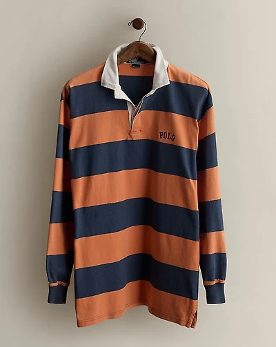 1997 Logo Striped Rugby Shirt - Size L