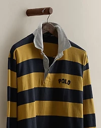 1998 Logo Striped Rugby Shirt - Size L
