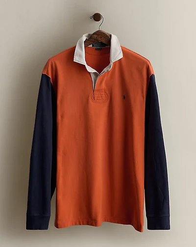 2004 Color-Blocked Rugby Shirt - Size L