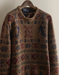1985 Hand-Knit Skier Sweater - Size L