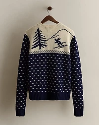2003 Hand-Knit Skier Sweater