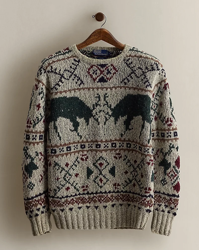 c. 1984 Hand-Knit Wool Sweater