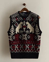 c. 1985 Hand-Knit Sweater Vest - Size L