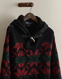 1995 Hand-Knit Hooded Sweater - Size S