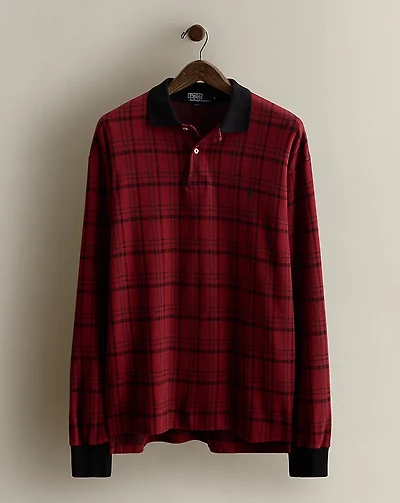 Vintage Plaid Polo Shirt - Size L