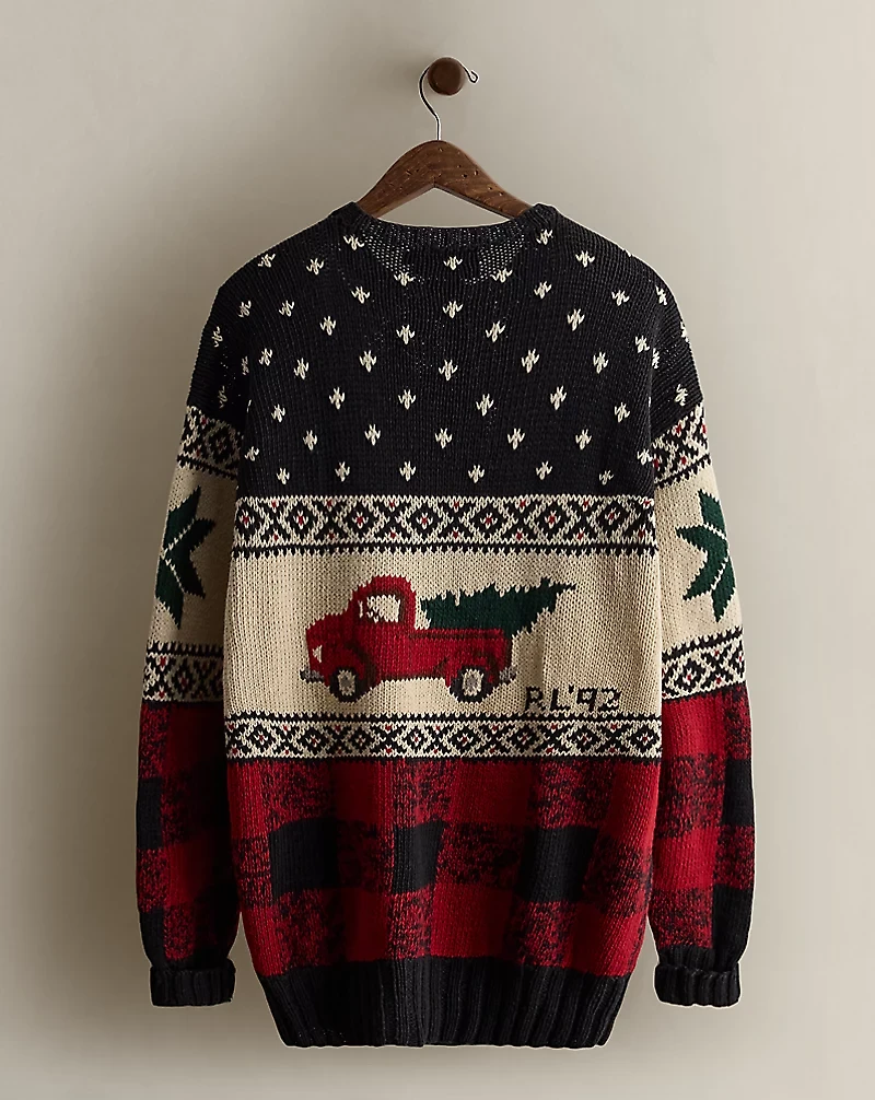 1992 Hand-Knit Truck Sweater - Size XL