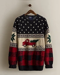 1992 Hand-Knit Truck Sweater - Size XL