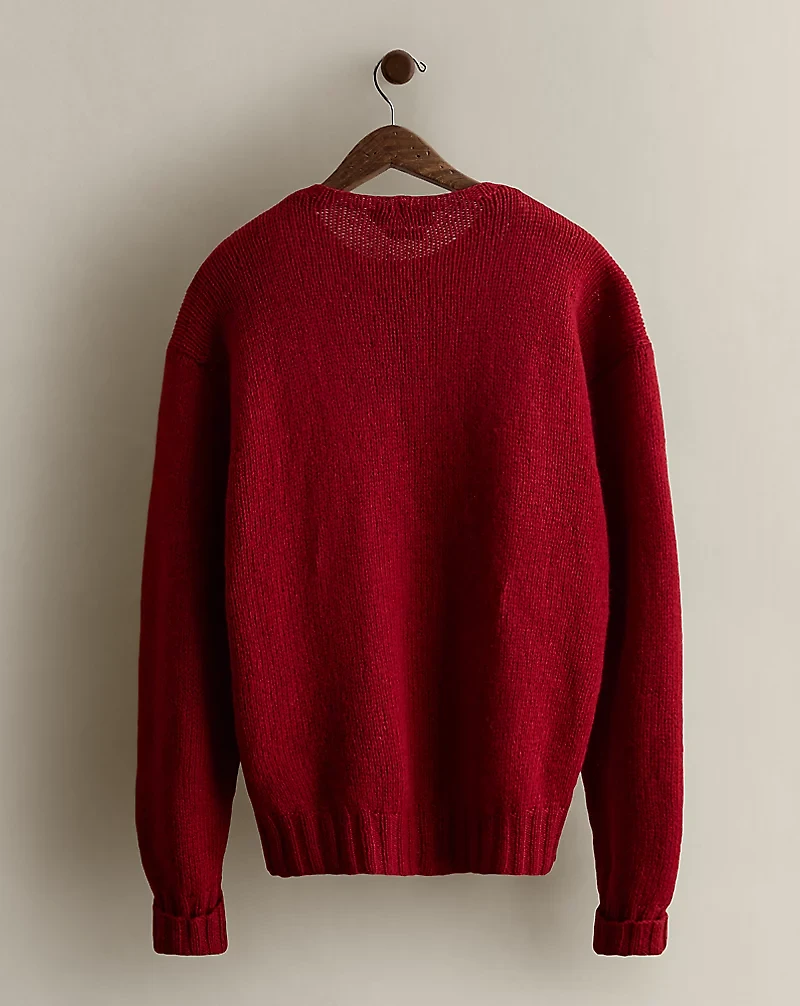 1993 Hand-Knit Bear Sweater - Size L