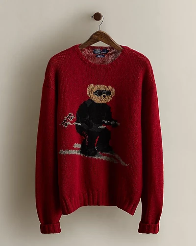 1993 Hand-Knit Bear Sweater - Size L