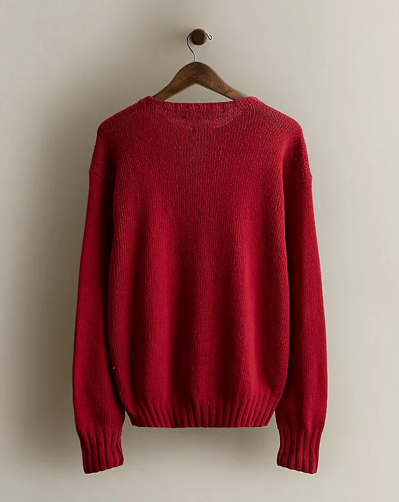 1996 Hand-Knit Bear Sweater - Size XL