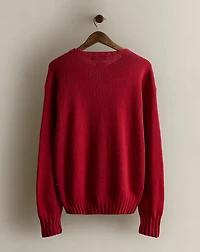 1996 Hand-Knit Bear Sweater - Size XL