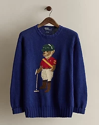 1992 Hand-Knit Bear Sweater - Size M