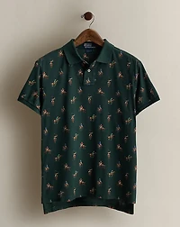 c. 1992 Equestrian-Print Polo - Size M