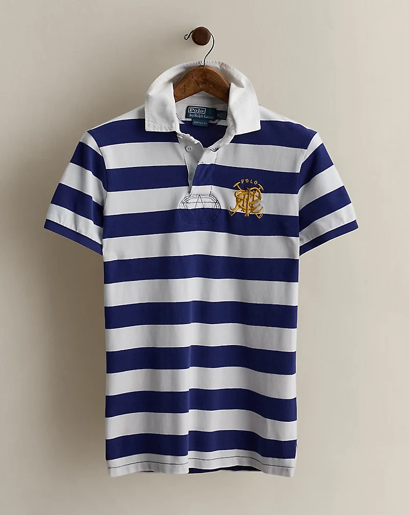 c. 1989 Crest Rugby Polo Shirt - Size M