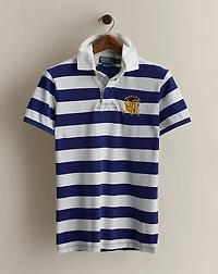 c. 1989 Crest Rugby Polo Shirt - Size M