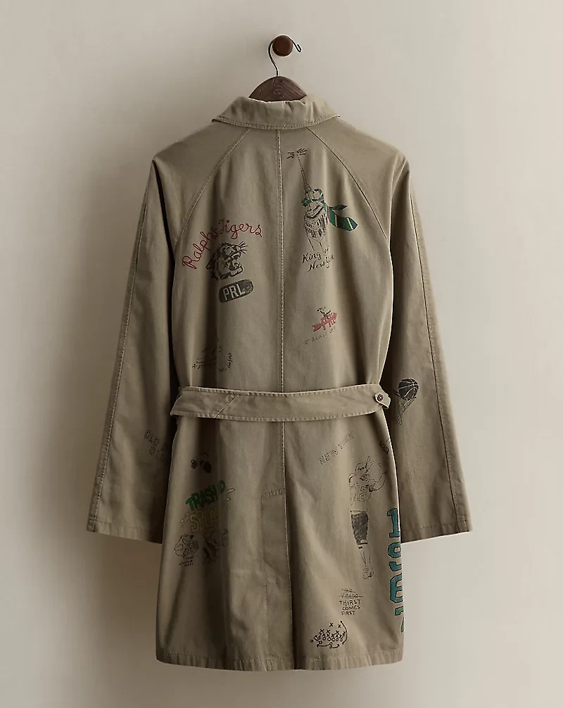 2018 Graphic Balmacaan Coat - Size M