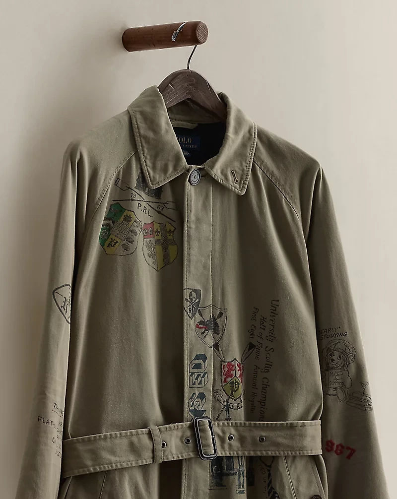 2018 Graphic Balmacaan Coat - Size M