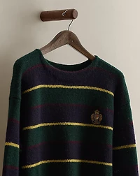 1986 Polo Crest Striped Sweater - Size L