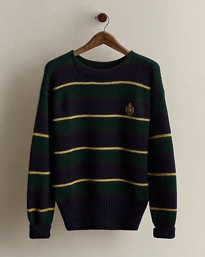 1986 Polo Crest Striped Sweater - Size L