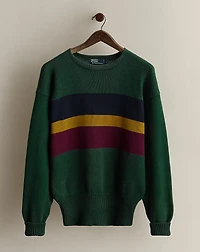 c. 1990 Striped Cotton Sweater - Size M