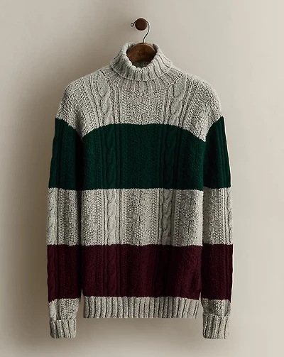 Vintage Hand-Knit Wool Sweater - Size M