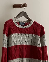 2001 Striped Cable-Knit Sweater - Size M