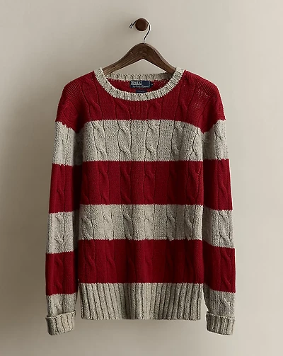 2001 Striped Cable-Knit Sweater - Size M
