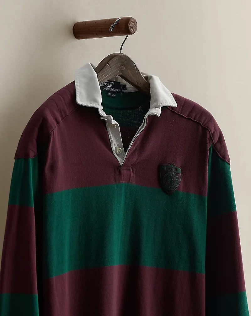 1989 Crest Striped Rugby Shirt - Size L