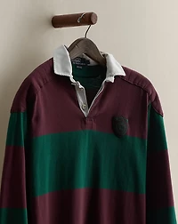 1989 Crest Striped Rugby Shirt - Size L