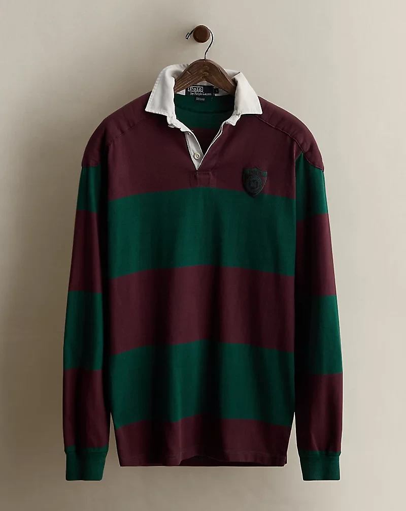 1989 Crest Striped Rugby Shirt - Size L