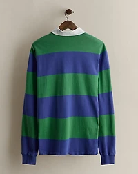 c. 1990 Striped Rugby Shirt - Size L