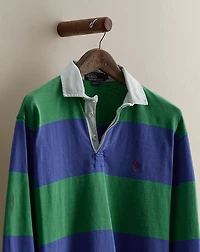c. 1990 Striped Rugby Shirt - Size L