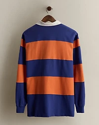 c. 1990 Striped Rugby Shirt - Size L