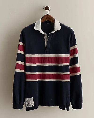 Vintage Striped Rugby Shirt - Size M