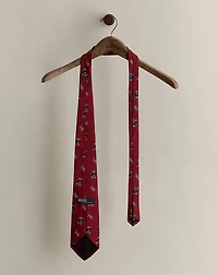 c. 2015 Handmade Polo Bear Silk Tie
