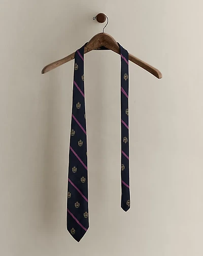 Vintage Handmade Polo Crest Silk Tie