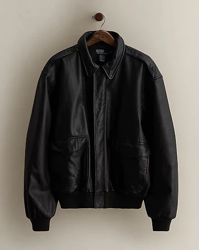 Vintage Leather Flight Jacket - Size XL
