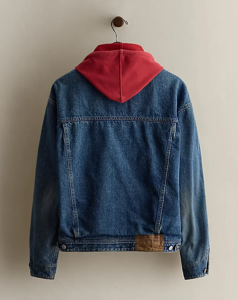 c. 1990 Hooded Denim Jacket - Size M