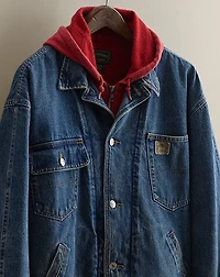 c. 1990 Hooded Denim Jacket - Size M