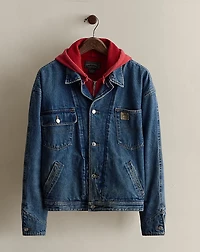 c. 1990 Hooded Denim Jacket - Size M