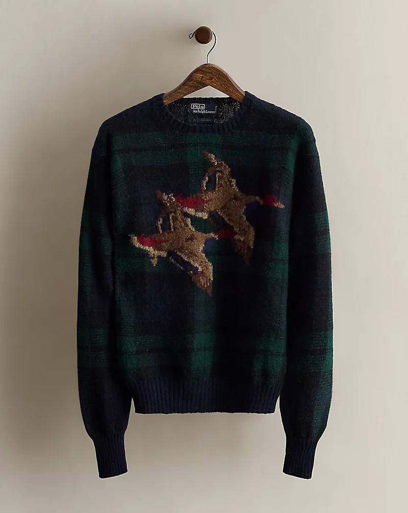 1989 Duck-Intarsia Wool Sweater - Size M