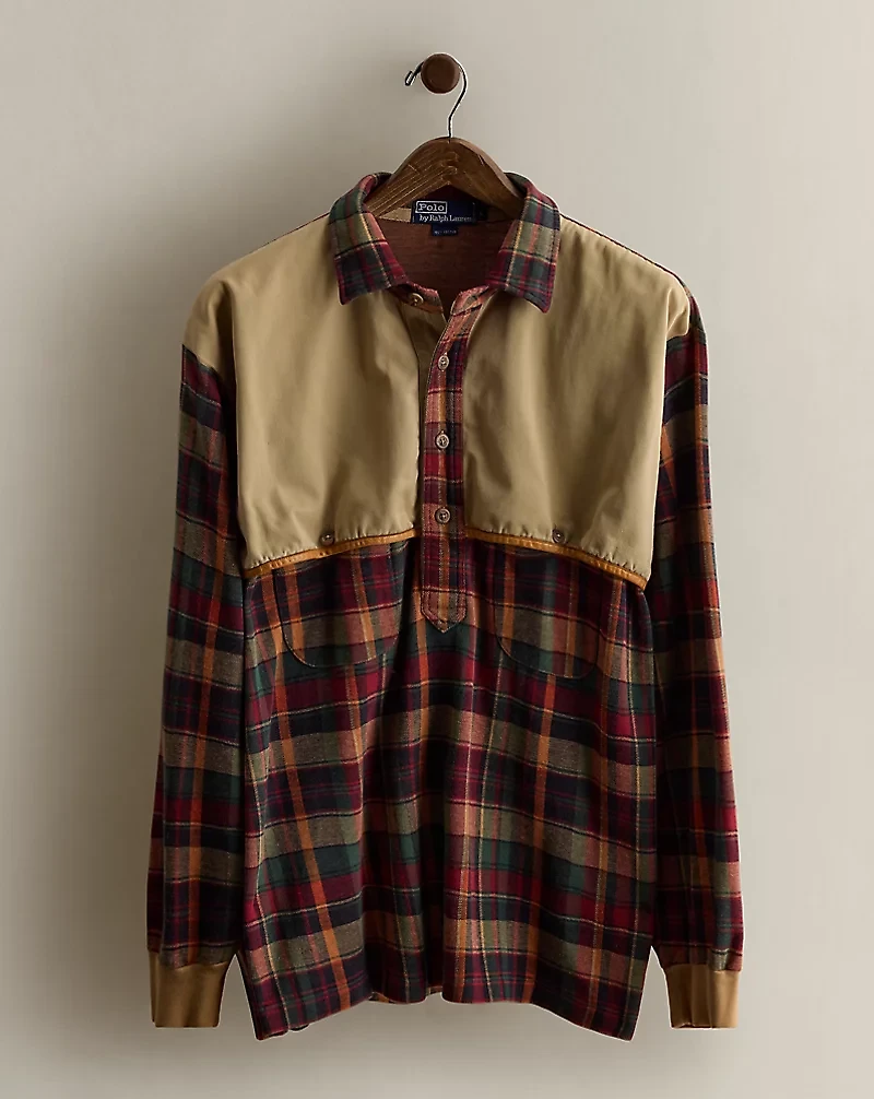 1995 Plaid Popover Shirt - Size L
