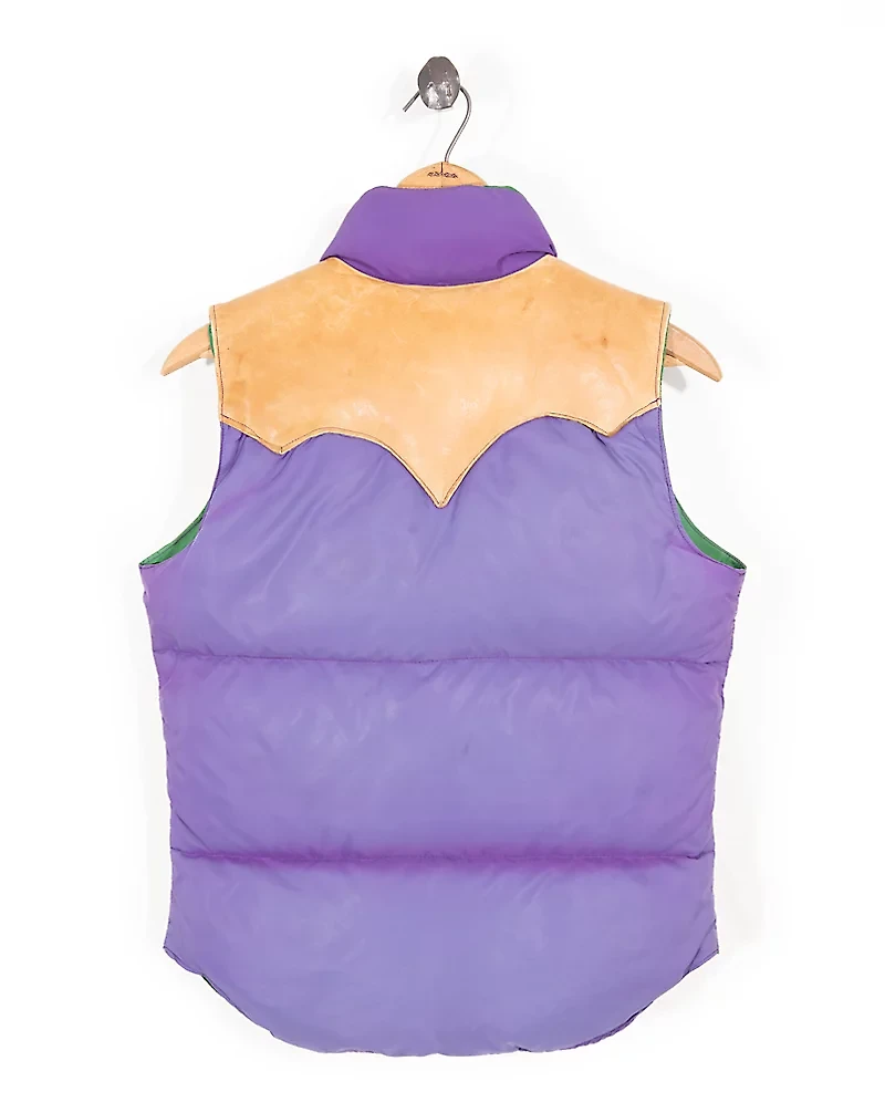 1970s–’80s Leather-Down Vest - Size 38