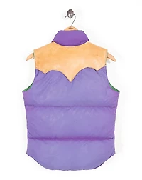 1970s–’80s Leather-Down Vest - Size 38