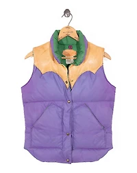 1970s–’80s Leather-Down Vest - Size 38
