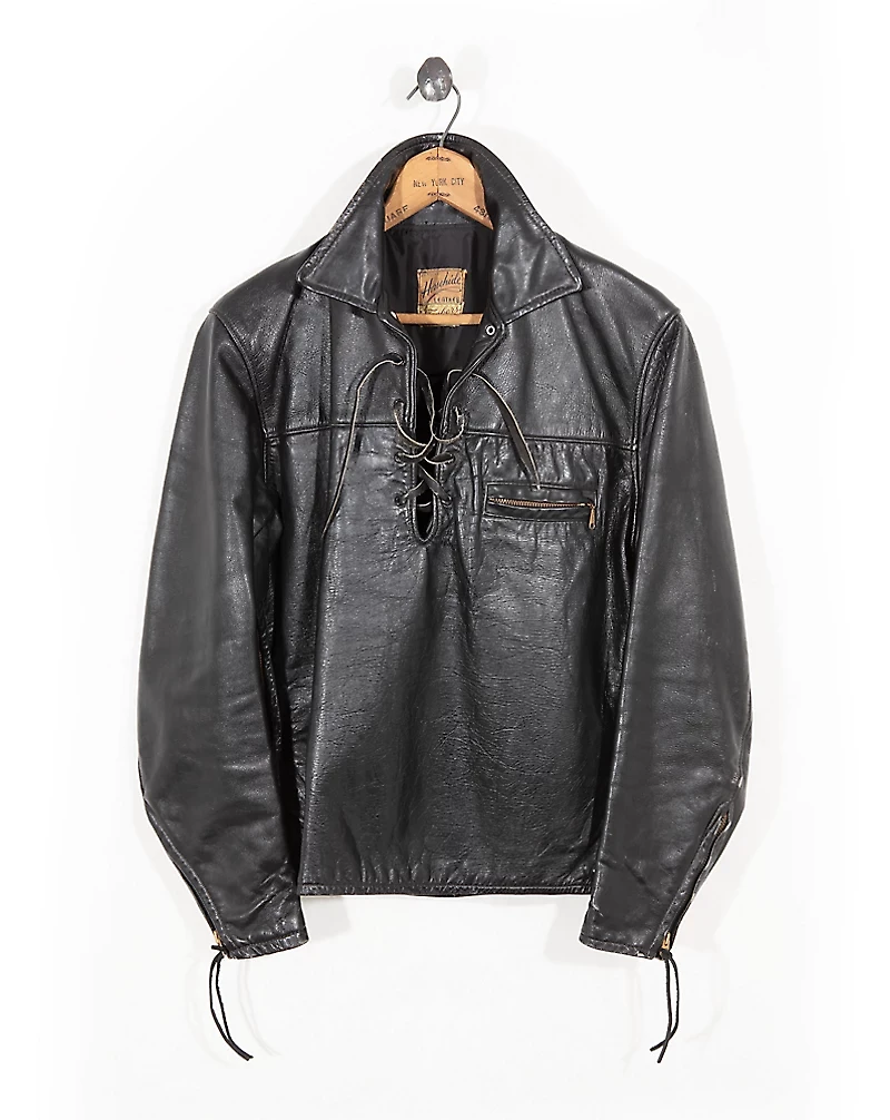 1950s–’60s Leather Moto Jacket - Size 40