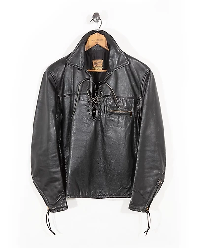 1950s–’60s Leather Moto Jacket - Size 40