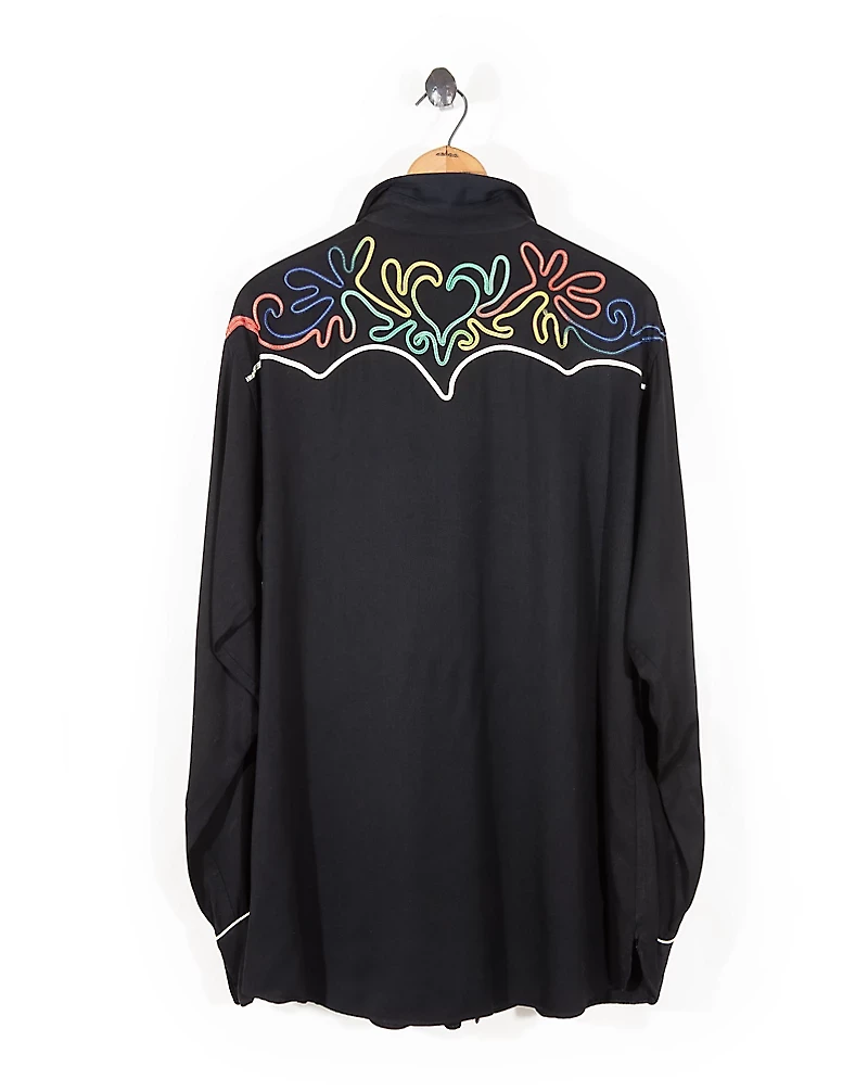 1940s Embroidered Western Shirt - Size M