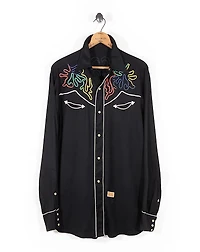 1940s Embroidered Western Shirt - Size M