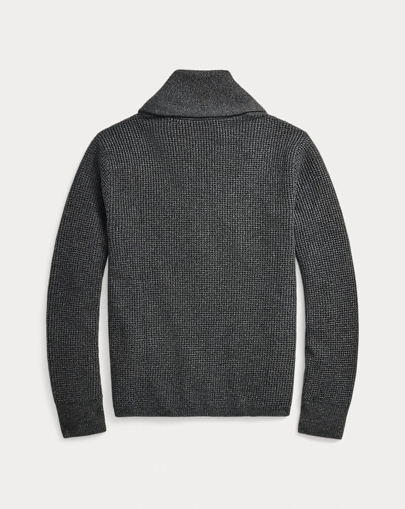 Waffle-Knit Cashmere Cardigan